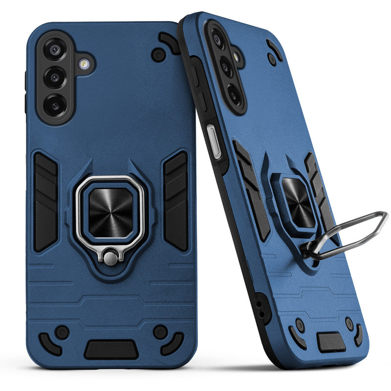 Back view of Samsung F17 5G case highlighting the built-in rotating metal ring holder