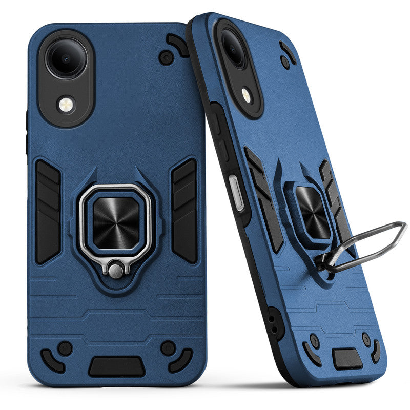 Back view of Vivo T5e 5G case highlighting the built-in rotating metal ring holder