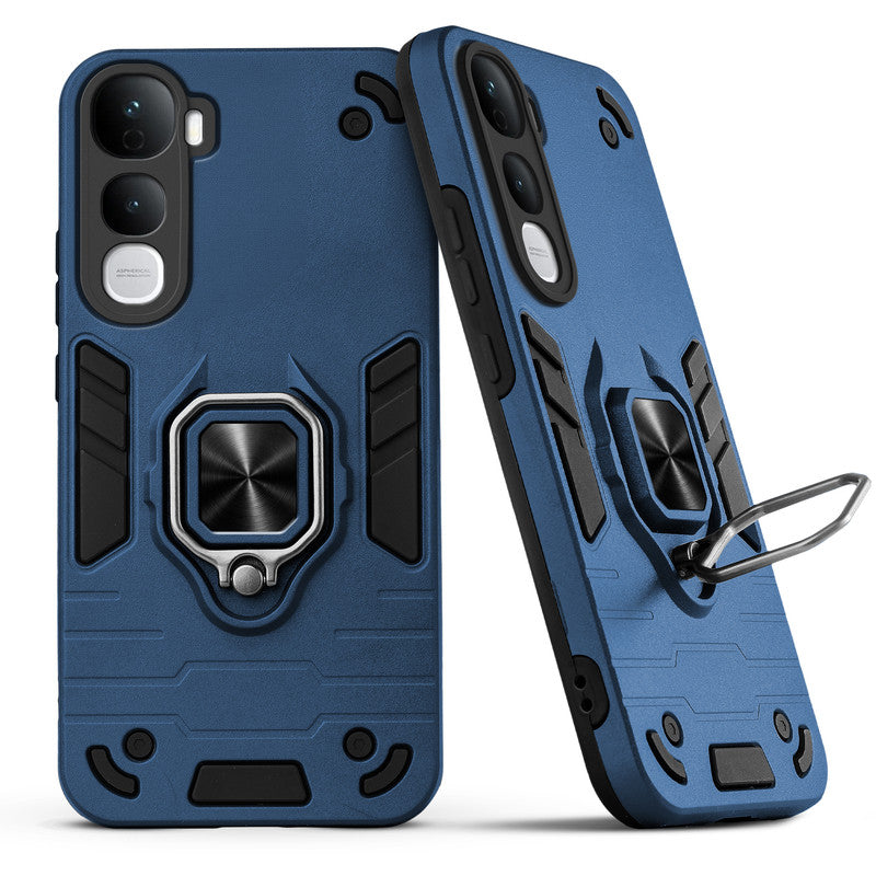 Back view of Vivo Y400 5G case highlighting the built-in rotating metal ring holder