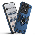Front and back view of Motorola Moto Edge 70 Pro 5G fitted with a protective case and ring grip
