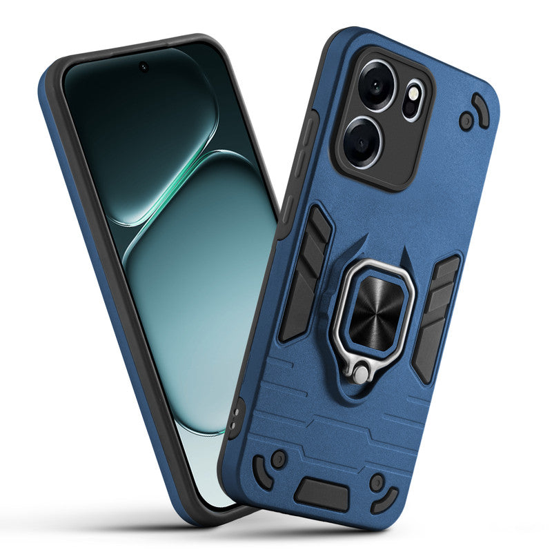 Front and back view of OnePlus Nord CE 6 5G fitted with a protective case and ring grip