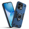 Front and back view of Oppo Reno 16C 5G fitted with a protective case and ring grip
