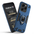 Front and back view of Realme 15T 5G fitted with a protective case and ring grip