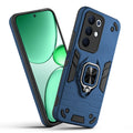 Front and back view of Realme 15x 5G fitted with a protective case and ring grip