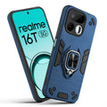 Front and back view of Realme 16T 5G fitted with a protective case and ring grip