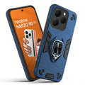 Front and back view of Realme Narzo 90 5G fitted with a protective case and ring grip