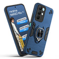 Front and back view of Realme Narzo 90x 5G fitted with a protective case and ring grip