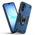 Front and back view of Samsung A17 5G fitted with a protective case and ring grip