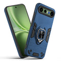 Front and back view of Vivo X300 FE 5G fitted with a protective case and ring grip