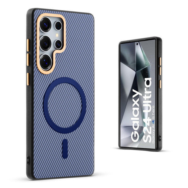 Wireless Charging Support Ready Checks Printed Back Case For Samsung S24 Ultra 5G with Enhanced Grip