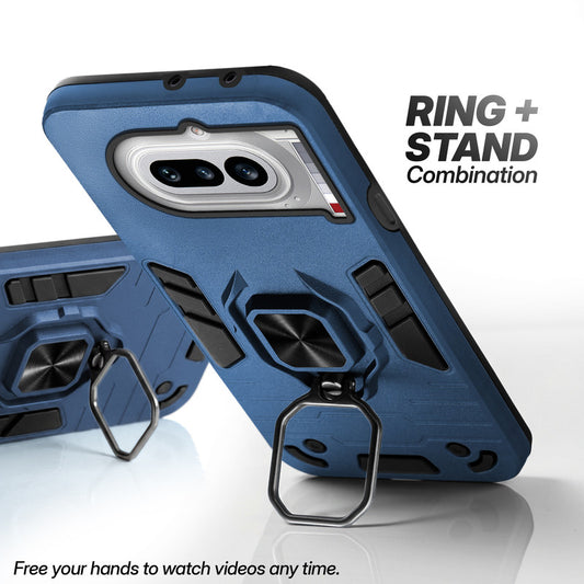 Nothing Phone 4A 5G case with foldable ring stand for hands-free viewing in kickstand position