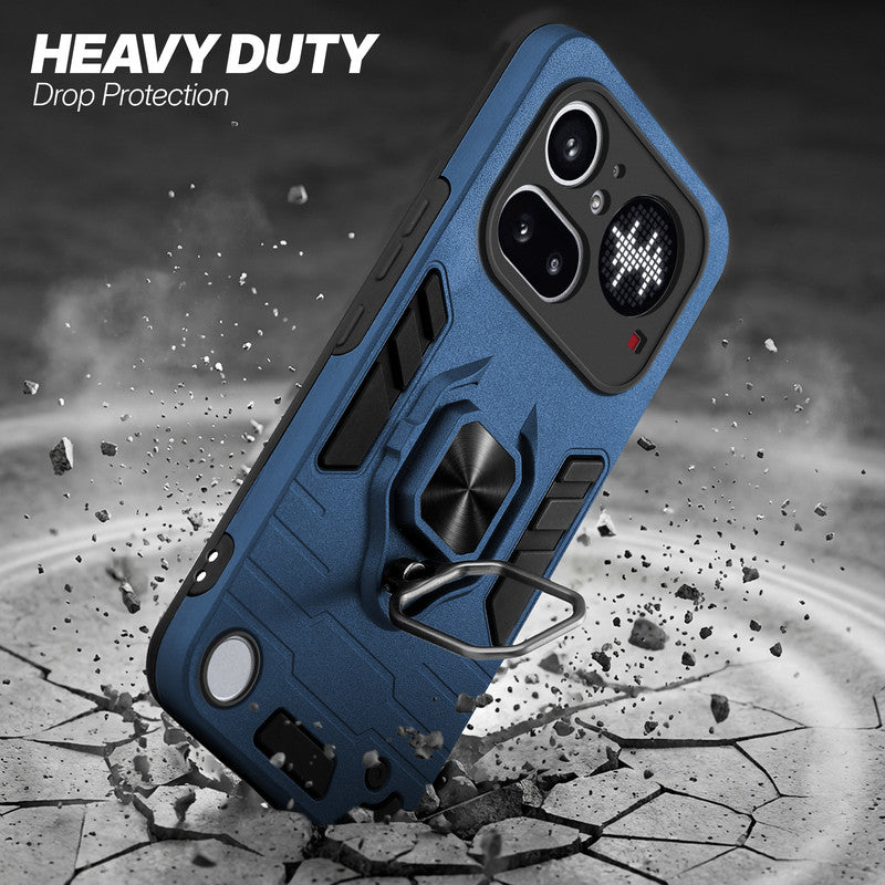 Nothing Phone 4A Pro 5G protective case illustrating impact drop protection with an impact-resistant frame.