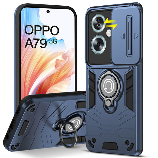 Ultra Rugged Case with Rotating Ring Holder Back Case For Oppo A79 5G
