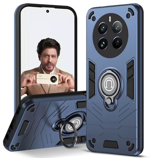 Ultra Rugged Armor Case with Rotating Ring Holder Back Case For Realme Narzo 70 5G