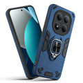 Front and back view of Redmi Note 15 Pro 5G fitted with a protective case and ring grip