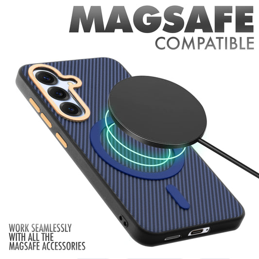 MagSafe Ready Checks Printed Back Case For Samsung S24 5G with Enhanced Grip