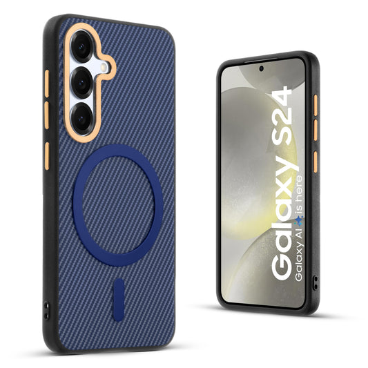 MagSafe Ready Checks Printed Back Case For Samsung S24 5G with Enhanced Grip