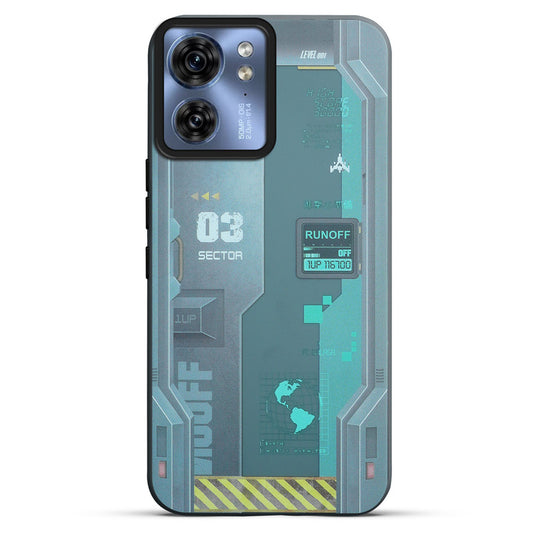 Mechanical Circuit Print Hard Back Cover For Motorola Edge 40 5G