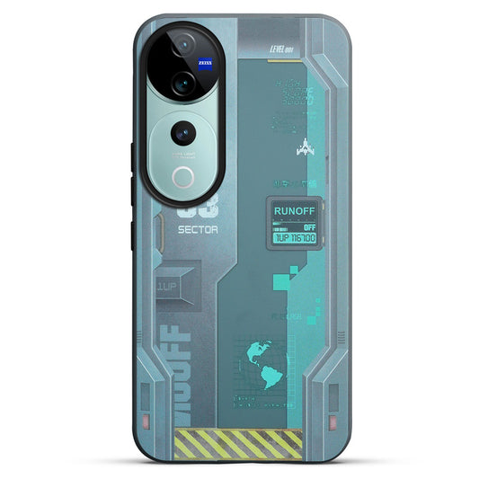 Mechanical Circuit Print Hard Back Cover For Vivo V40 Pro 5G