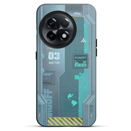 Mechanical Circuit Sector Print Hard Back Cover For OnePlus 11 5G