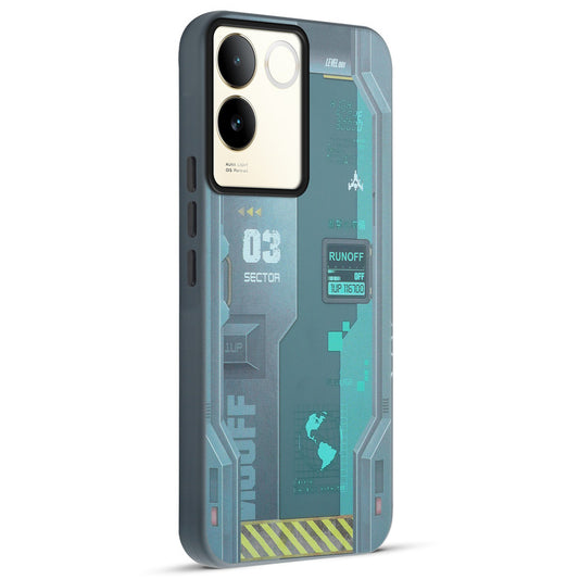Mechanical Circuit Print Hard Back Cover For Vivo T2 Pro 5G