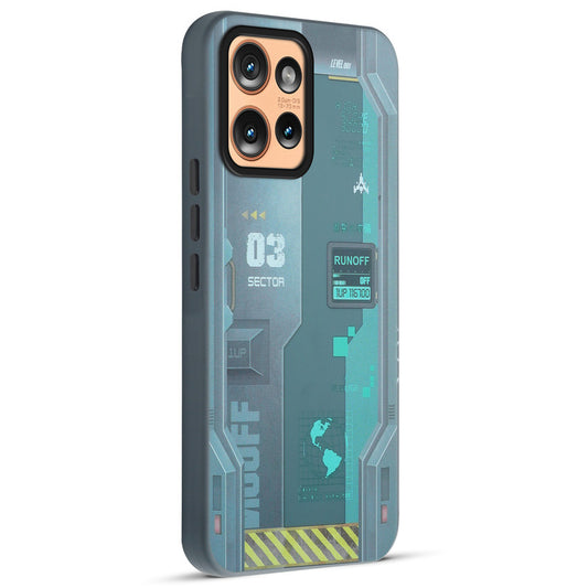 Mechanical Circuit Print Hard Back Cover For Motorola Moto Edge 50 5G