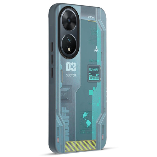 Mechanical Circuit Print Hard Back Cover For Vivo T2 5G