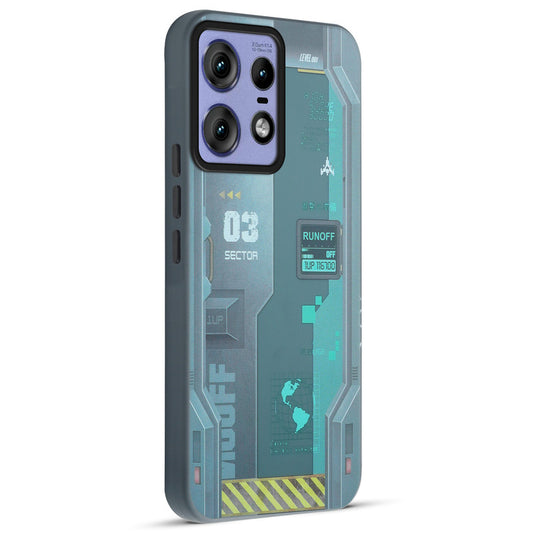 Mechanical Circuit Print Hard Back Cover For Motorola Edge 50 Pro 5G