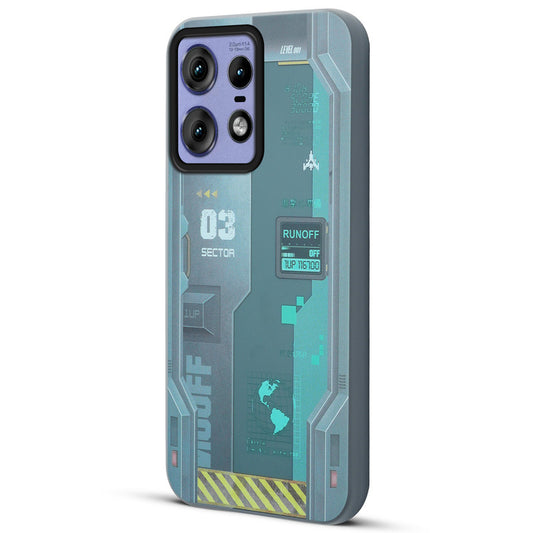 Mechanical Circuit Print Hard Back Cover For Motorola Edge 50 Pro 5G