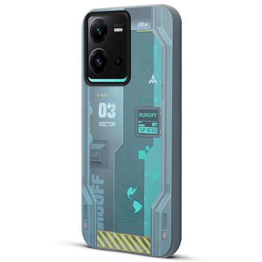 Mechanical Circuit Print Hard Back Cover For Vivo V25 5G