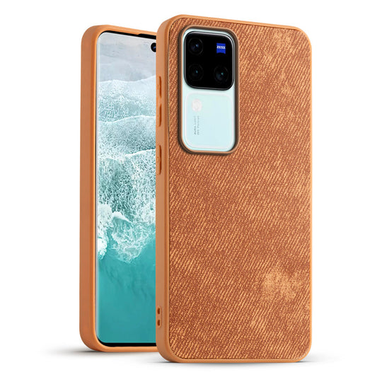 Classic Denim Finish Back Case for Vivo V30 Pro 5G with Raised Camera Edges & Micro-Fiber Lining