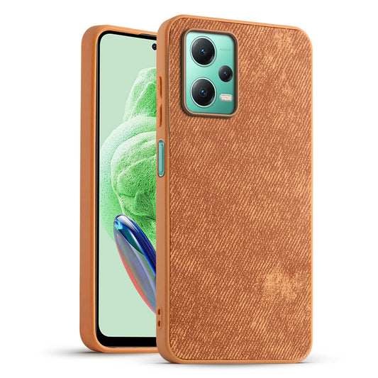Denim Jeans Cloth Back Cover Case for Redmi Note 12 5G