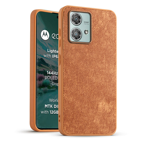 Classic Denim Finish Back Case for Motorola Moto Edge 40 Neo 5G with Raised Camera Edges & Micro-Fiber Lining