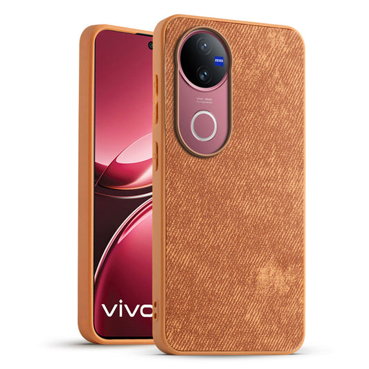 Classic Denim Finish Back Case for Vivo V50 5G with Raised Camera Edges & Micro-Fiber Lining