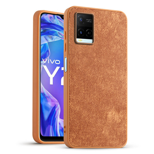 Classic Denim Finish Back Case for Vivo Y21 2021