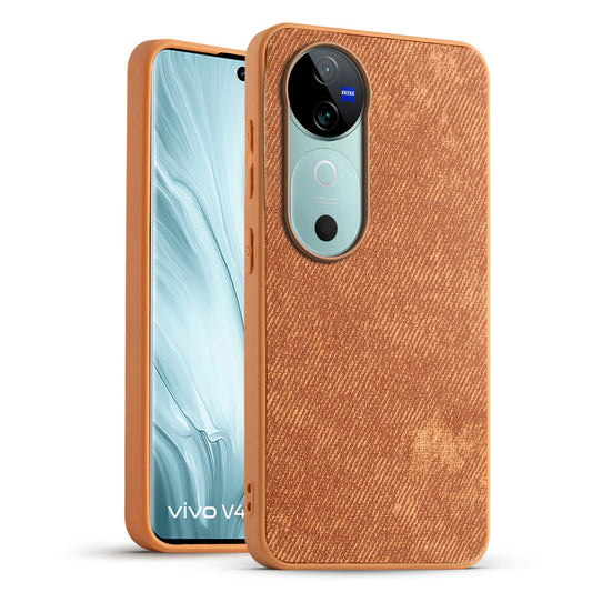 Classic Denim Finish Back Case for Vivo V40 5G with Raised Camera Edges & Micro-Fiber Lining