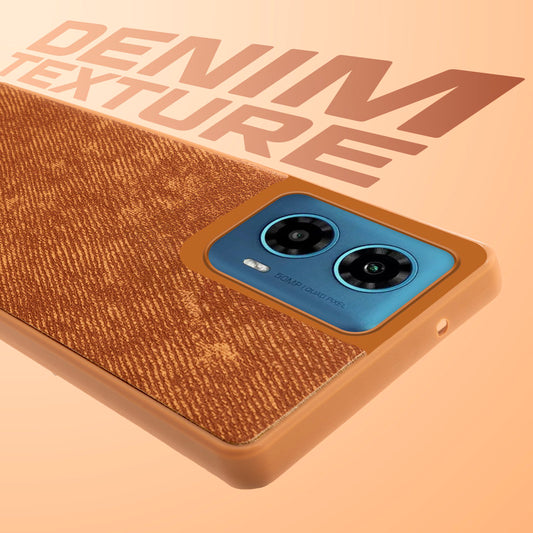 Classic Denim Finish Back Case for Motorola Moto G34 5G