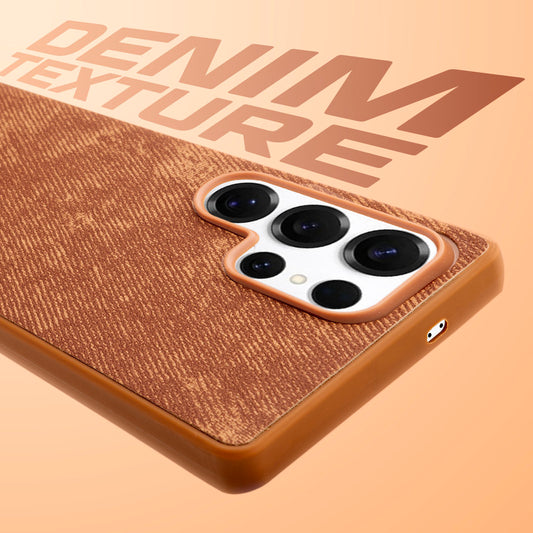 Classic Denim Finish Back Case for Samsung S24 Ultra 5G with Raised Camera Edges & Micro-Fiber Lining