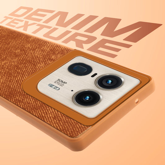 Denim Jeans Cloth Back Cover Case for Motorola Moto Edge 50 Ultra 5G