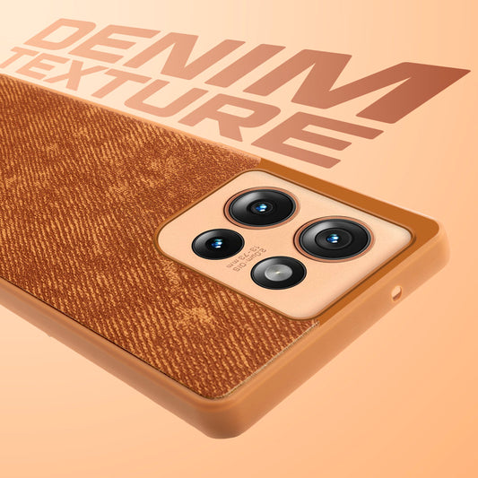 Classic Denim Finish Back Case for Motorola Moto Edge 50 5G with Raised Camera Edges & Micro-Fiber Lining