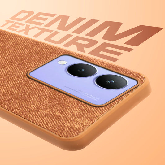 Classic Denim Finish Back Case for Vivo Y17s