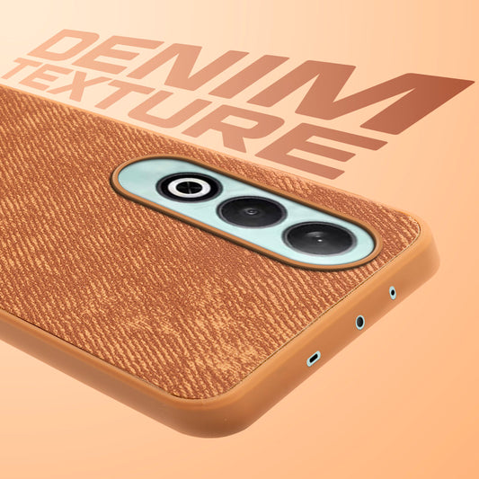 Classic Denim Finish Back Case for OnePlus Nord CE 4 5G with Raised Camera Edges & Micro-Fiber Lining