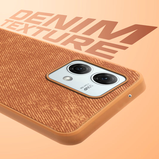 Classic Denim Finish Back Case for Motorola Moto G84 5G with Raised Camera Edges & Micro-Fiber Lining