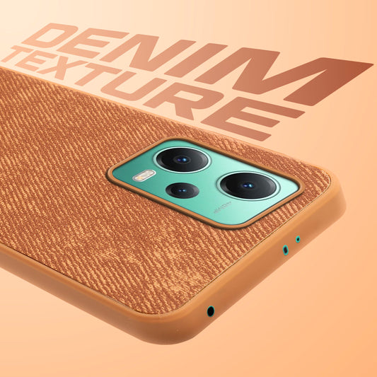 Denim Jeans Cloth Back Cover Case for Redmi Note 12 5G