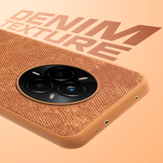 Denim Jeans Cloth Back Cover Case for Realme 14 Pro 5G