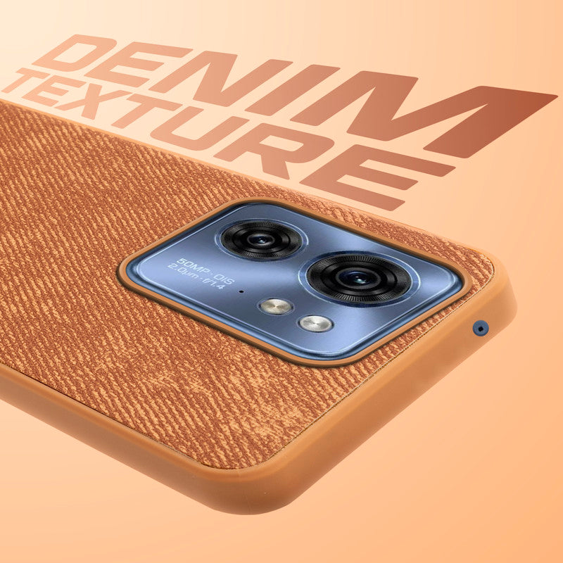 Denim Jeans Cloth Back Cover Case for Motorola Moto Edge 40 5G