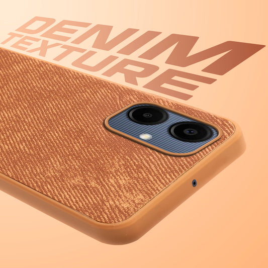 Classic Denim Finish Back Case for Samsung A06 5G with Raised Camera Edges & Micro-Fiber Lining