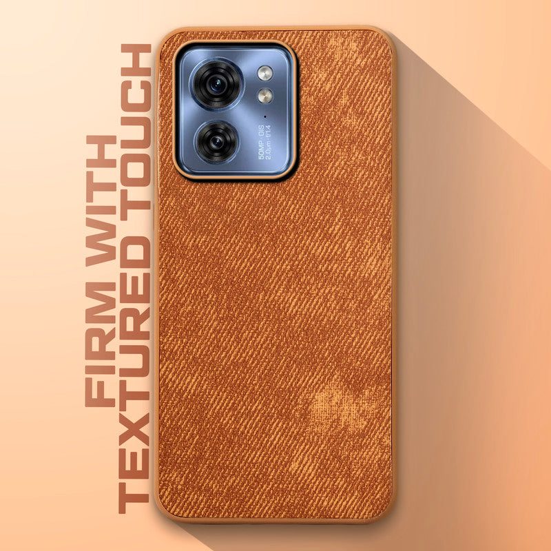 Denim Jeans Cloth Back Cover Case for Motorola Moto Edge 40 5G