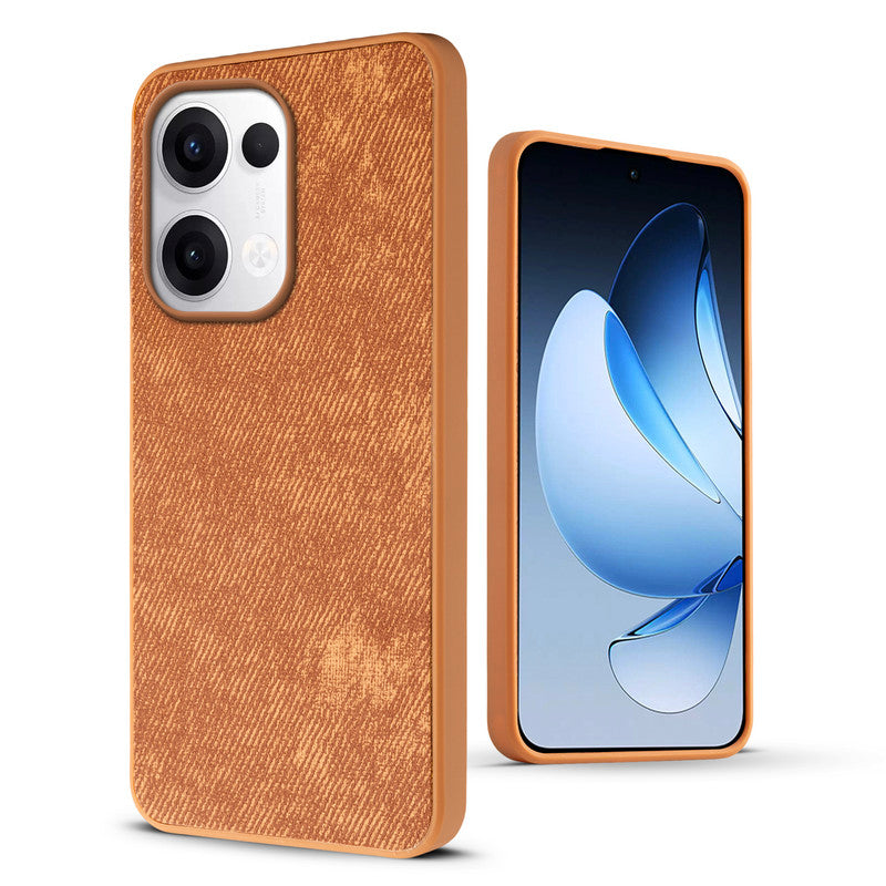 Denim Jeans Cloth Back Cover Case for Oppo Reno 13 5G