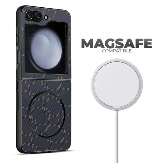 Flexible TPU Back Cover for Samsung Z Flip 5 with MagSafe Support & Unique Printed Designs